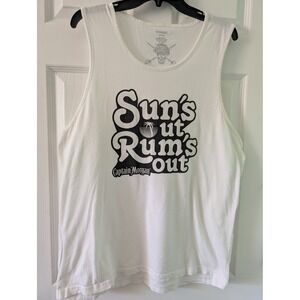 Captain Morgan Sun's Out Rum's Out Graphic Tank Top Sleeveless Men's LG‎